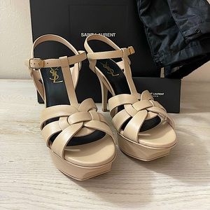 BRAND NEW! YSL Tribute Nude Sandals